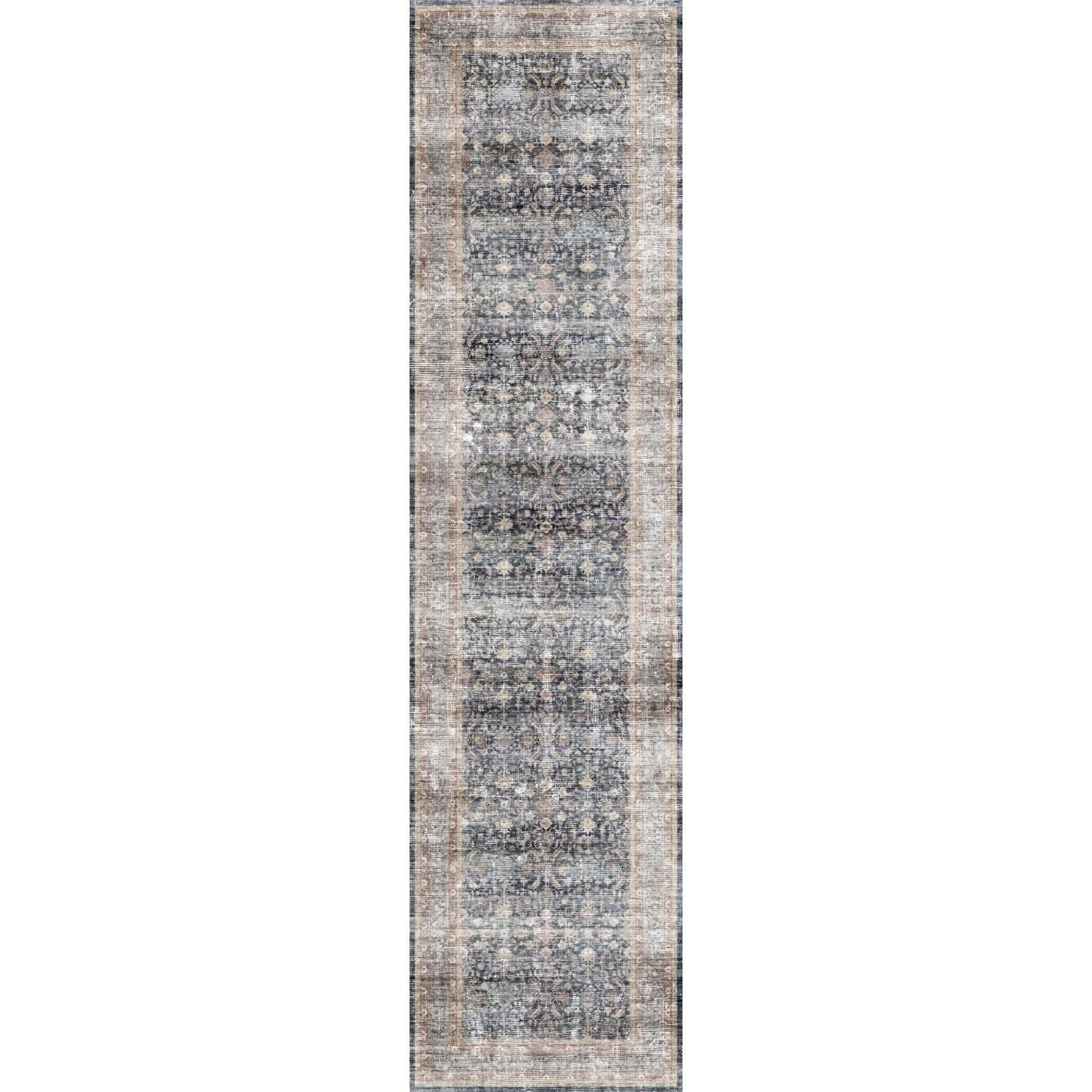 Tapis Davina – Bleu Marine Lagoon - Les Trouvailles de JustinerugsartiplantoMachine Washable2.5’x10’