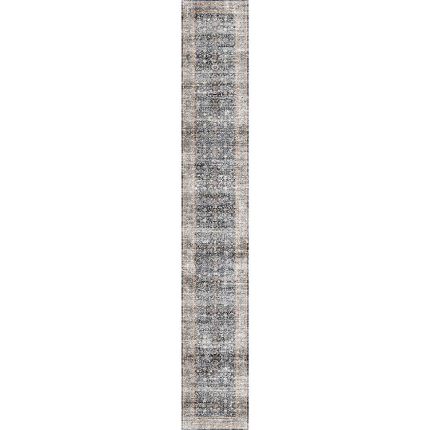 Tapis Davina – Bleu Marine Lagoon - Les Trouvailles de JustinerugsartiplantoMachine Washable2.5’x16’