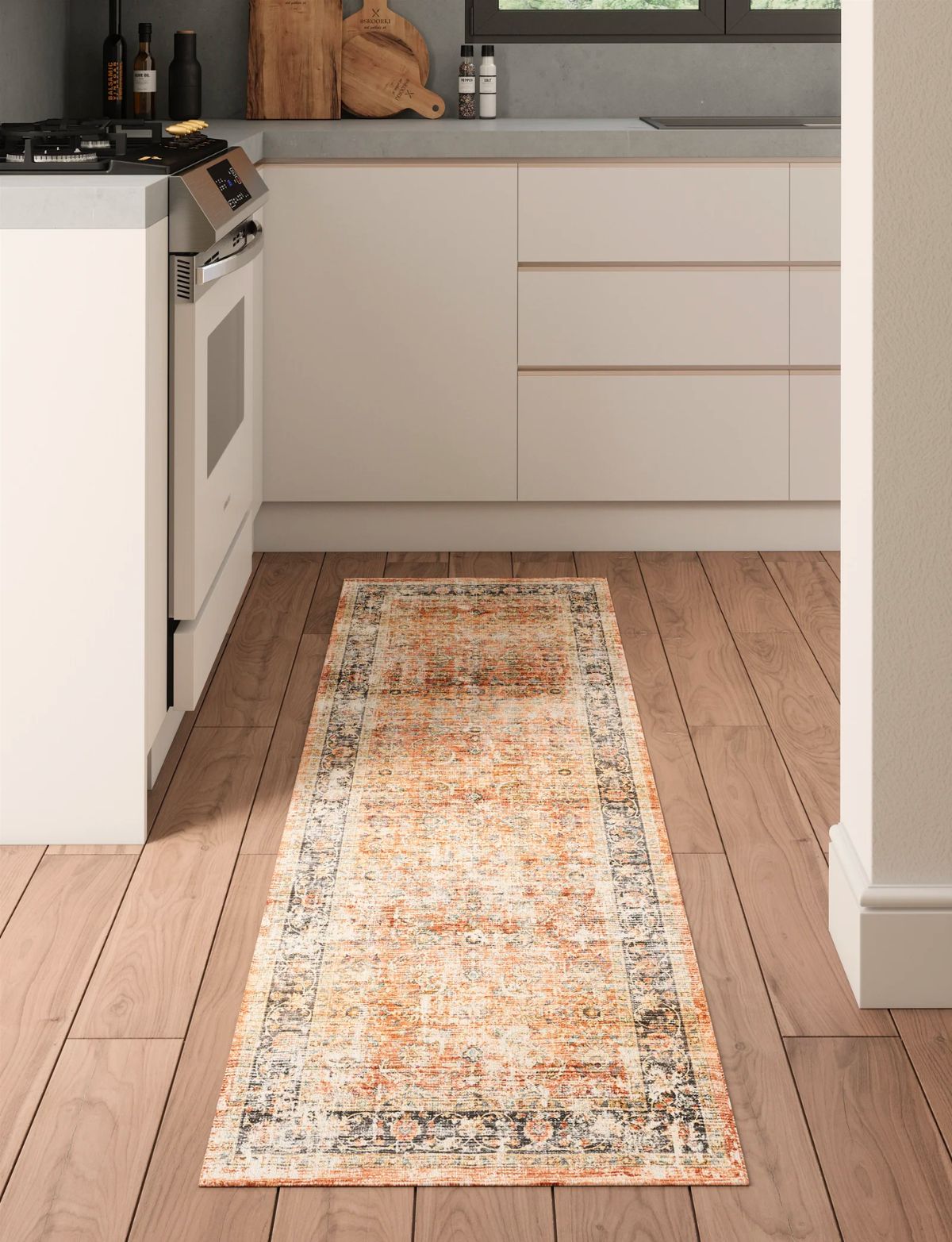 Tapis Makayla – Terracotta Épicé Multi - Les Trouvailles de JustinerugsartiplantoMachine Washable2.5'x7'