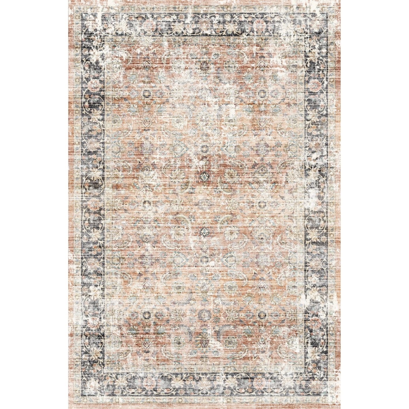 Tapis Makayla – Terracotta Épicé Multi - Les Trouvailles de JustinerugsartiplantoMachine Washable6'x9'