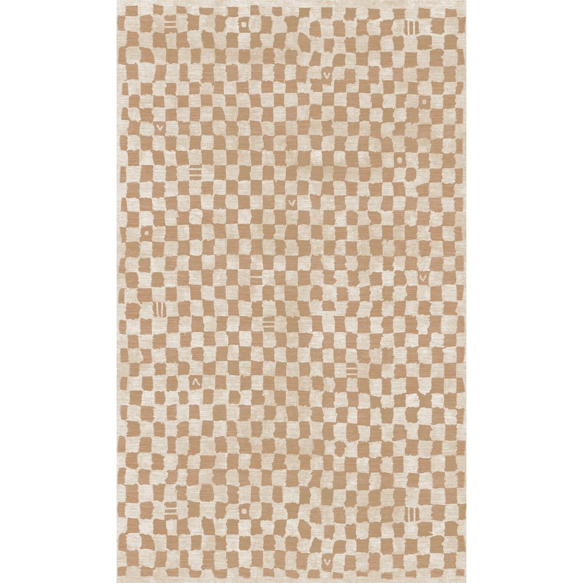 Tapis Metro à carreaux beige naturel & corail | Inspiration marocaine minimaliste - Les Trouvailles de JustinerugsartiplantoMachine Washable3’x5’