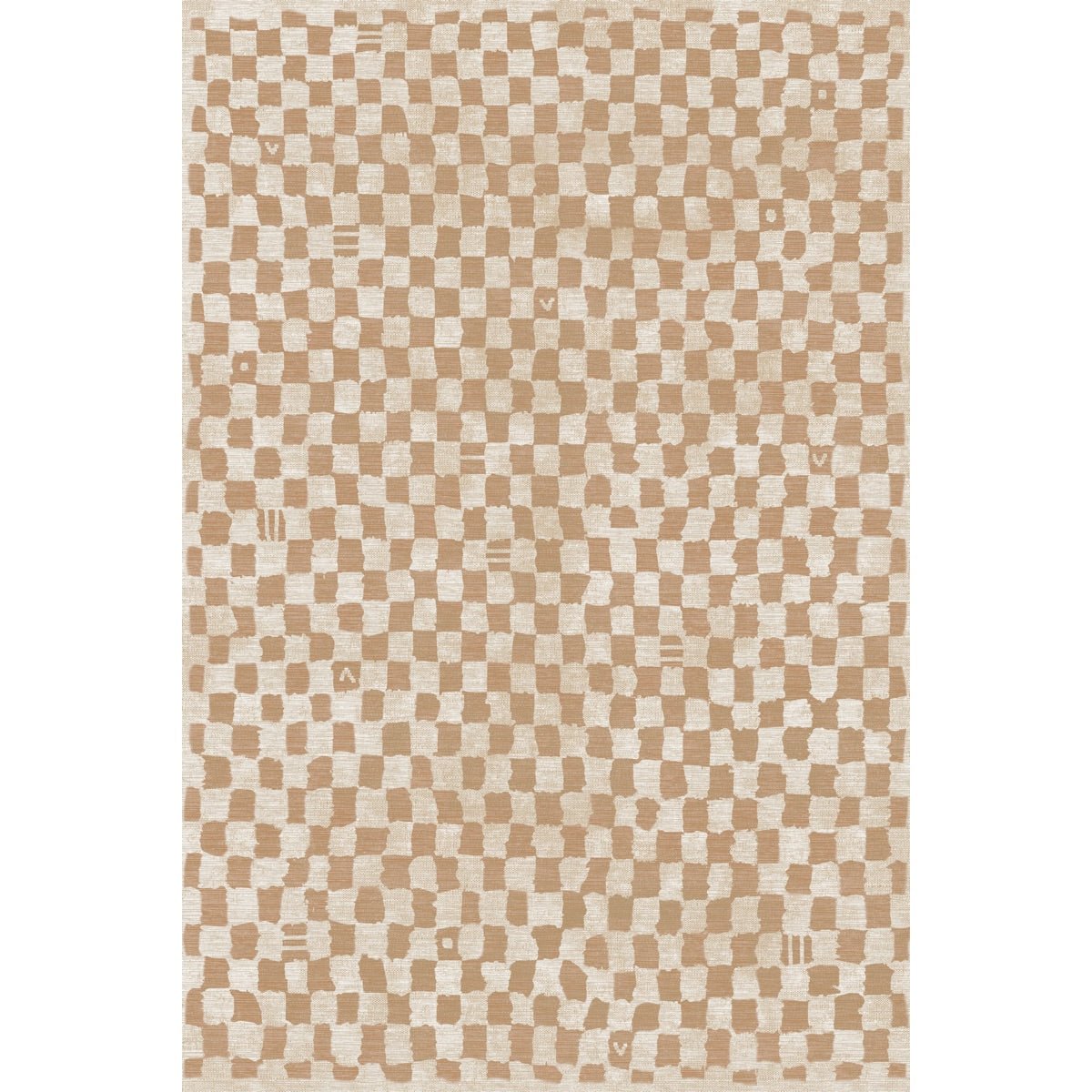 Tapis Metro à carreaux beige naturel & corail | Inspiration marocaine minimaliste - Les Trouvailles de JustinerugsartiplantoMachine Washable6'x9'
