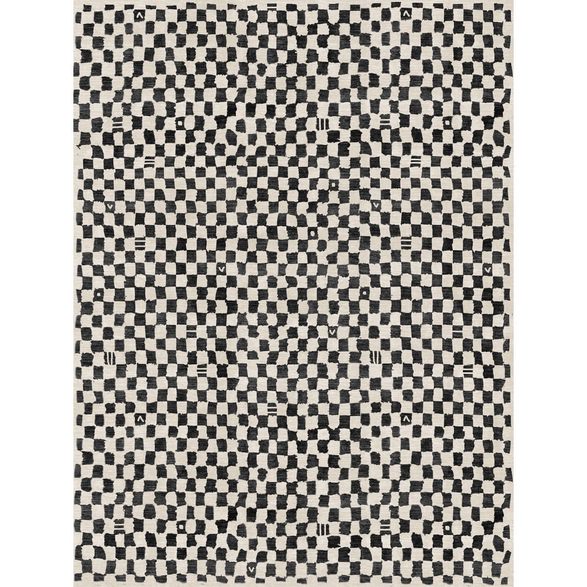 Tapis Metro – Carreaux Noir & Blanc - Les Trouvailles de JustinerugsartiplantoMachine Washable9’x12’
