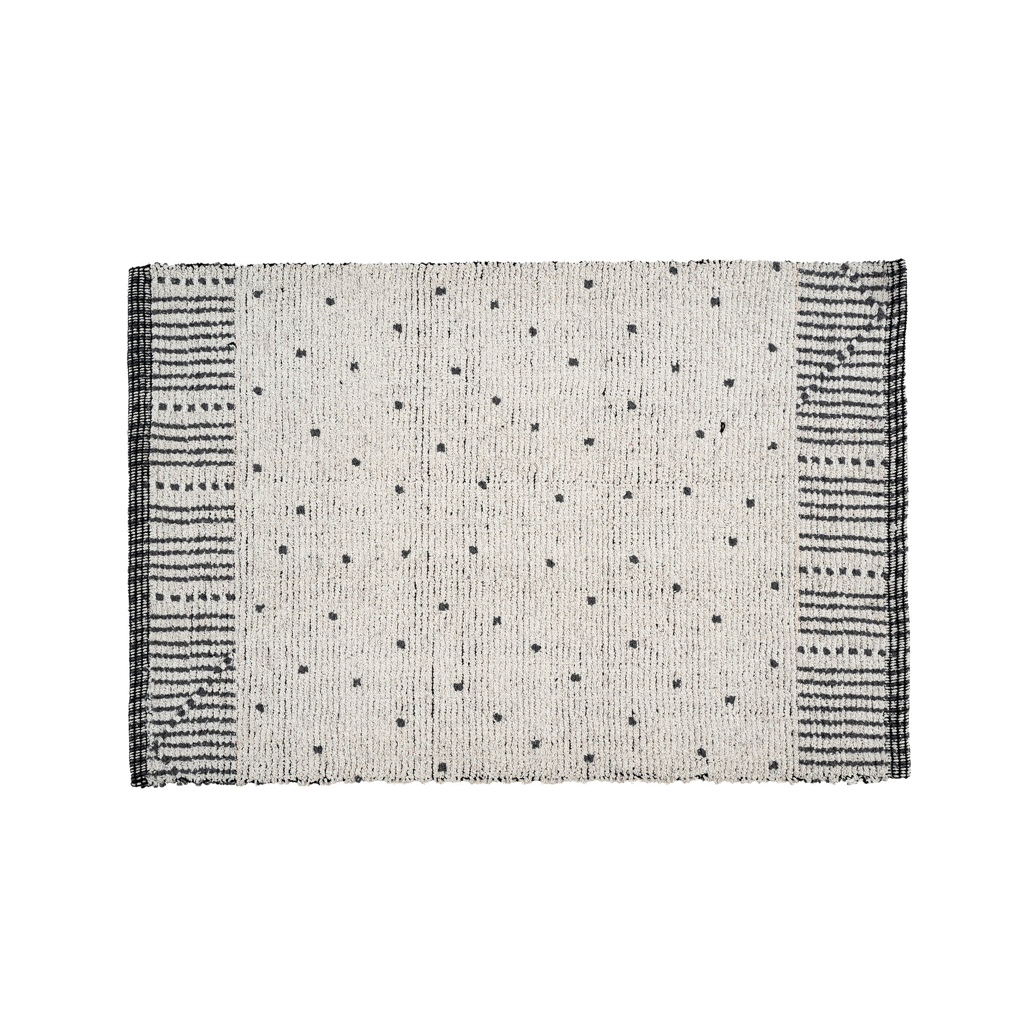 Tapis Modern Dots | 61 x 91 cm | Coton Naturel - Les Trouvailles de JustineIndaba Home
