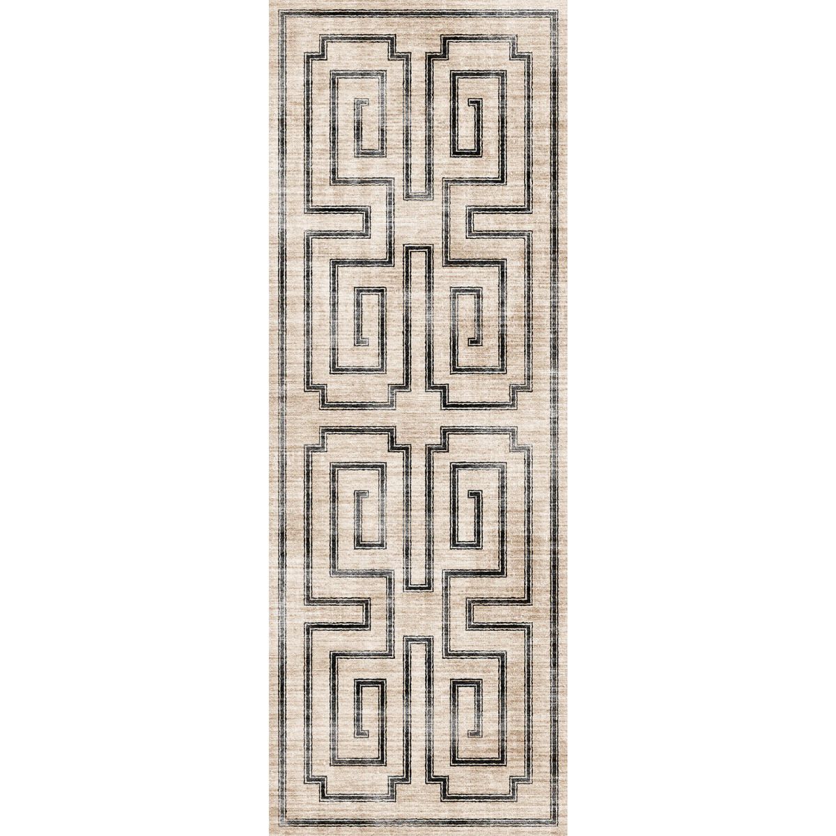 Tapis Noa – Naturel Noir - Les Trouvailles de JustinerugsartiplantoMachine Washable2.5'x7'