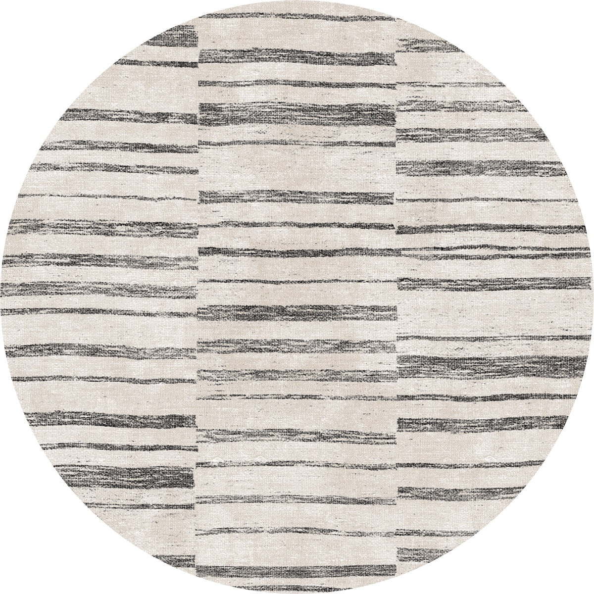 Tapis Sahara Ivoire & Gris | Motif Marocain - Les Trouvailles de JustinerugsartiplantoMachine Washable8' Round
