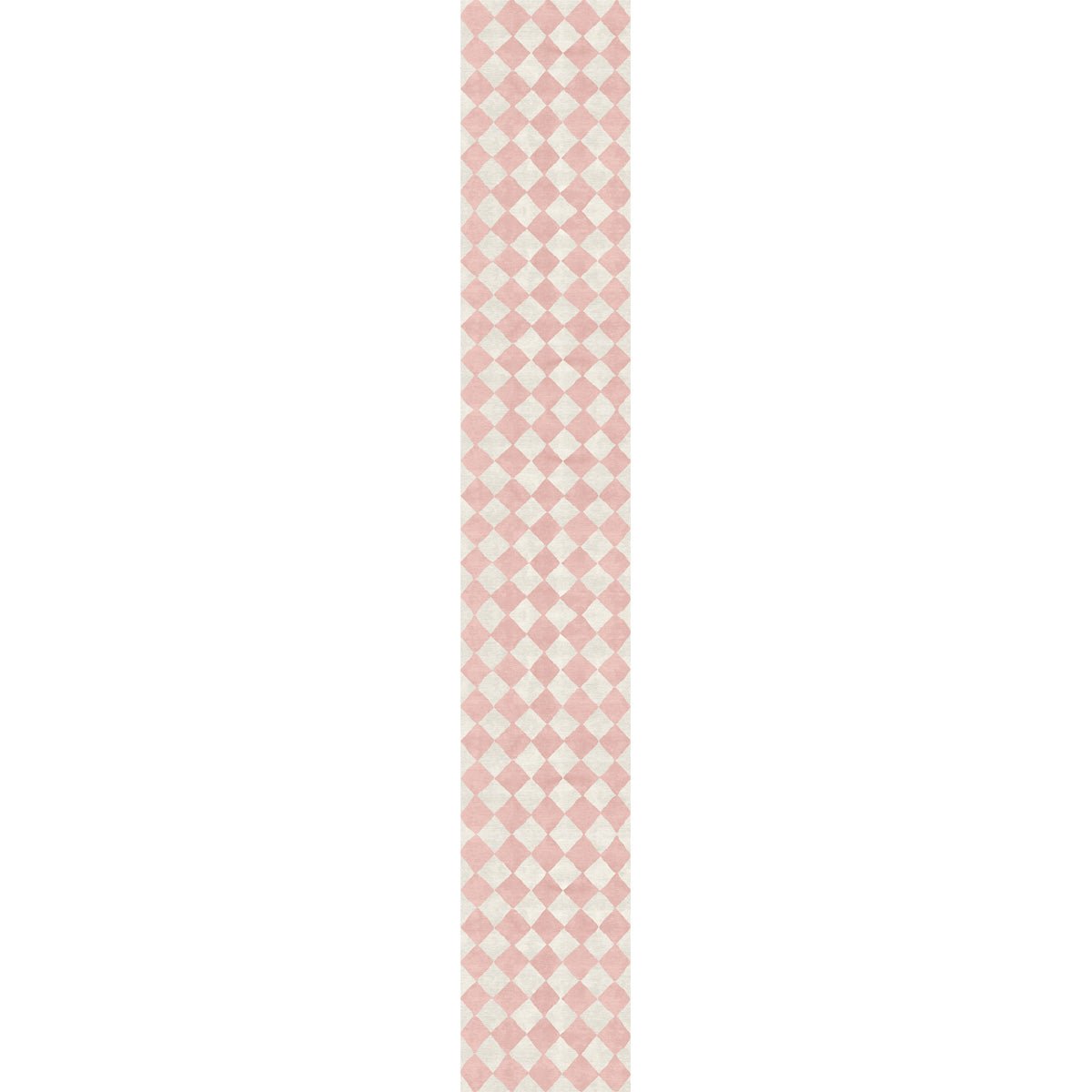Tapis Trestres à Carreaux Malibu | Rose & Ivoire | Style Marocain Minimaliste - Les Trouvailles de JustinerugsartiplantoMachine Washable2.5’x16’