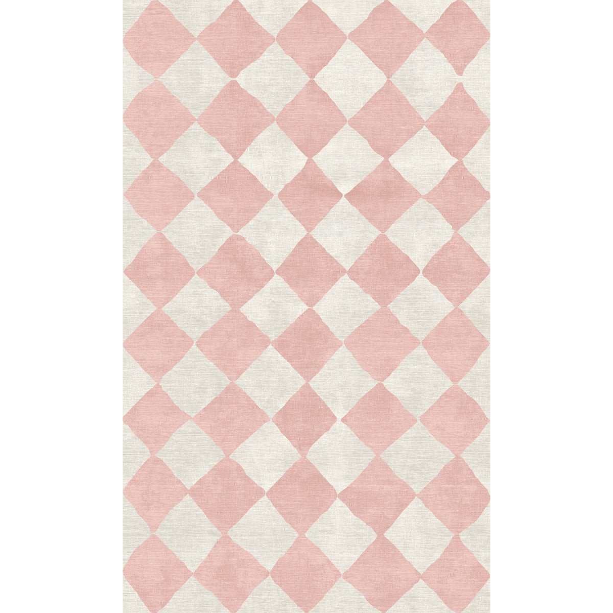 Tapis Trestres à Carreaux Malibu | Rose & Ivoire | Style Marocain Minimaliste - Les Trouvailles de JustinerugsartiplantoMachine Washable3’x5’
