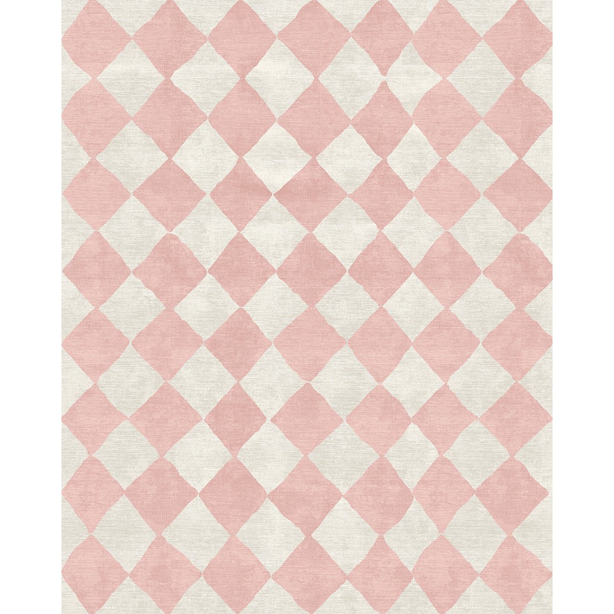 Tapis Trestres à Carreaux Malibu | Rose & Ivoire | Style Marocain Minimaliste - Les Trouvailles de JustinerugsartiplantoMachine Washable8'x10'