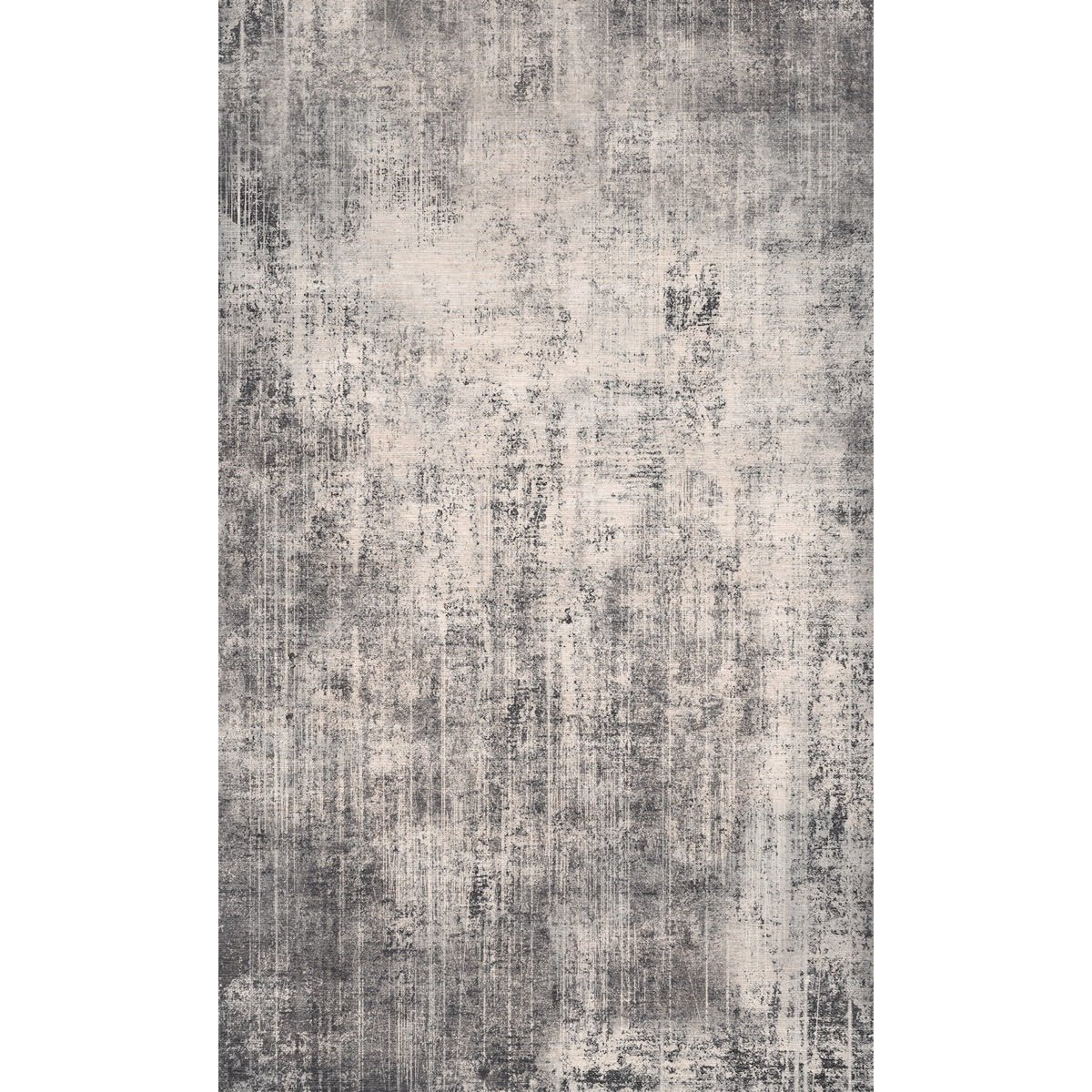 Tapis Willow Gris Foncé & Blanc | Motif Abstrait - Les Trouvailles de JustinerugsartiplantoMachine Washable3’x5’