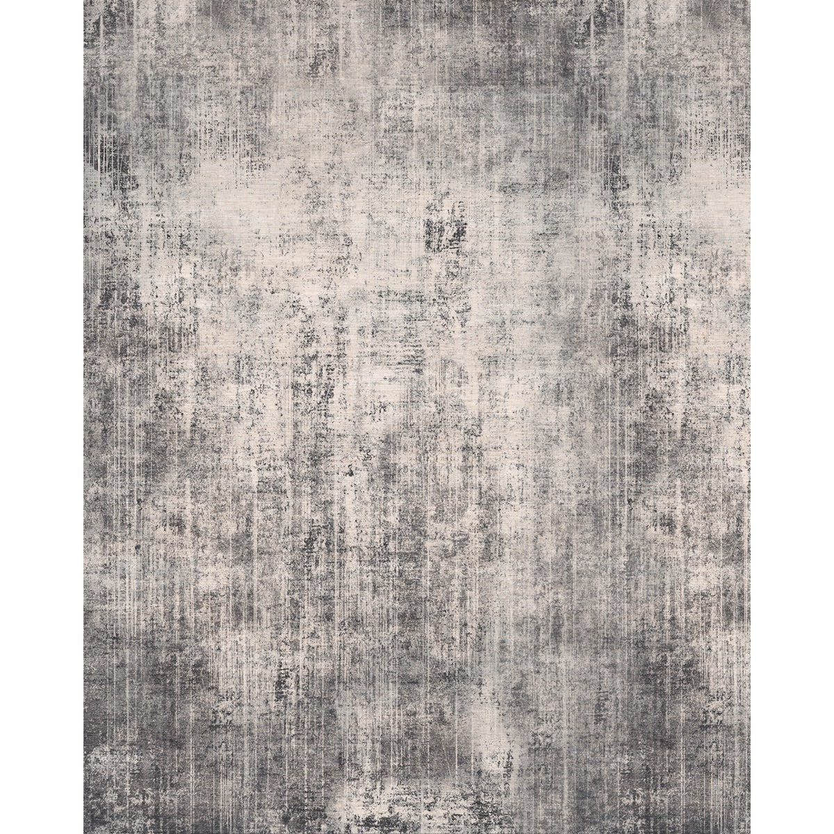Tapis Willow Gris Foncé & Blanc | Motif Abstrait - Les Trouvailles de JustinerugsartiplantoMachine Washable8'x10'