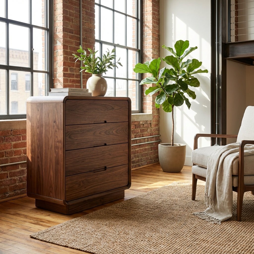 Commode Lisbon en noyer noir | Rangement élégant | Design contemporain