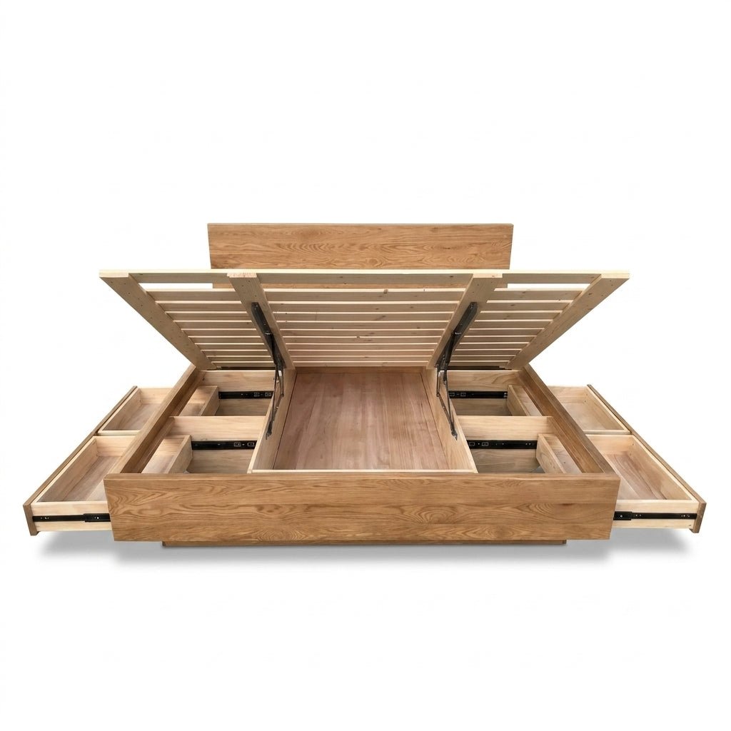 Timberton Storage Bed | Solid wood | Integrated drawers