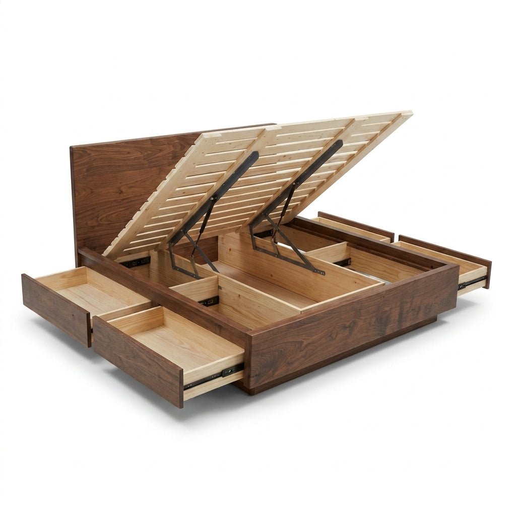 Timberton Storage Bed | Solid wood | Integrated drawers