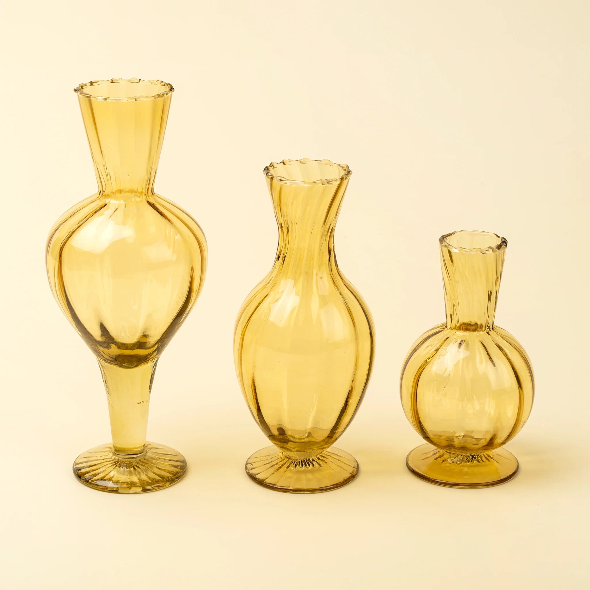 Vase Sundae en verre recyclé, Moyen | Ambre | Soufflé à la main | Décoration artisanale | Indaba - Les Trouvailles de JustineIndaba Home