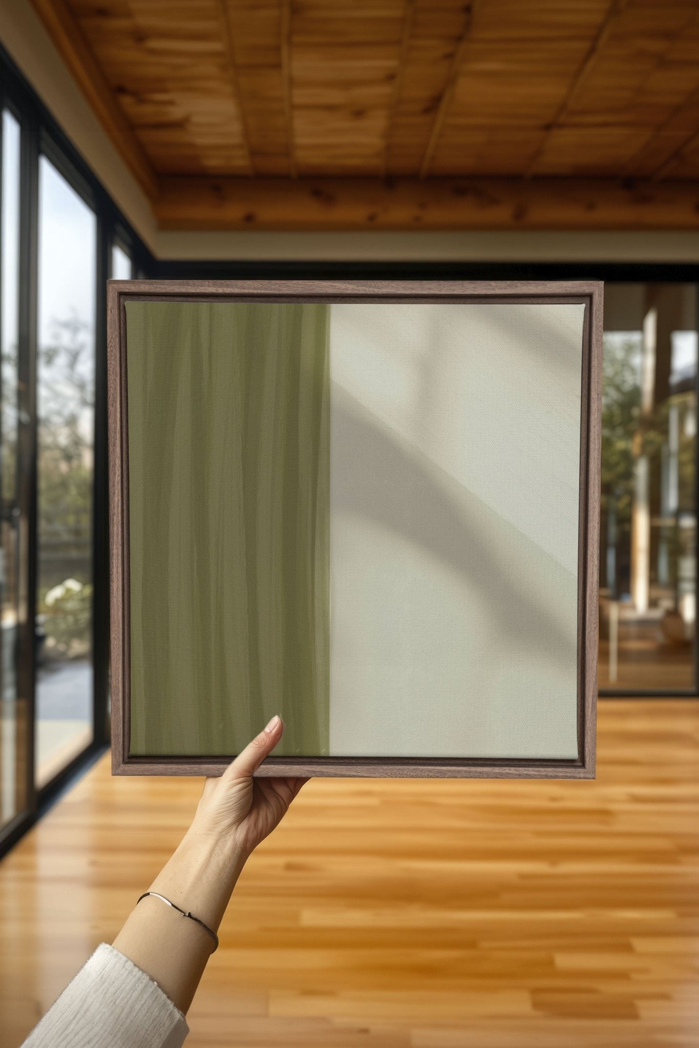 VERDANT FLOW, Oeuvre sur toile étirée - Les Trouvailles de JustinecanvasOleka Canvas18x18Bois Oak