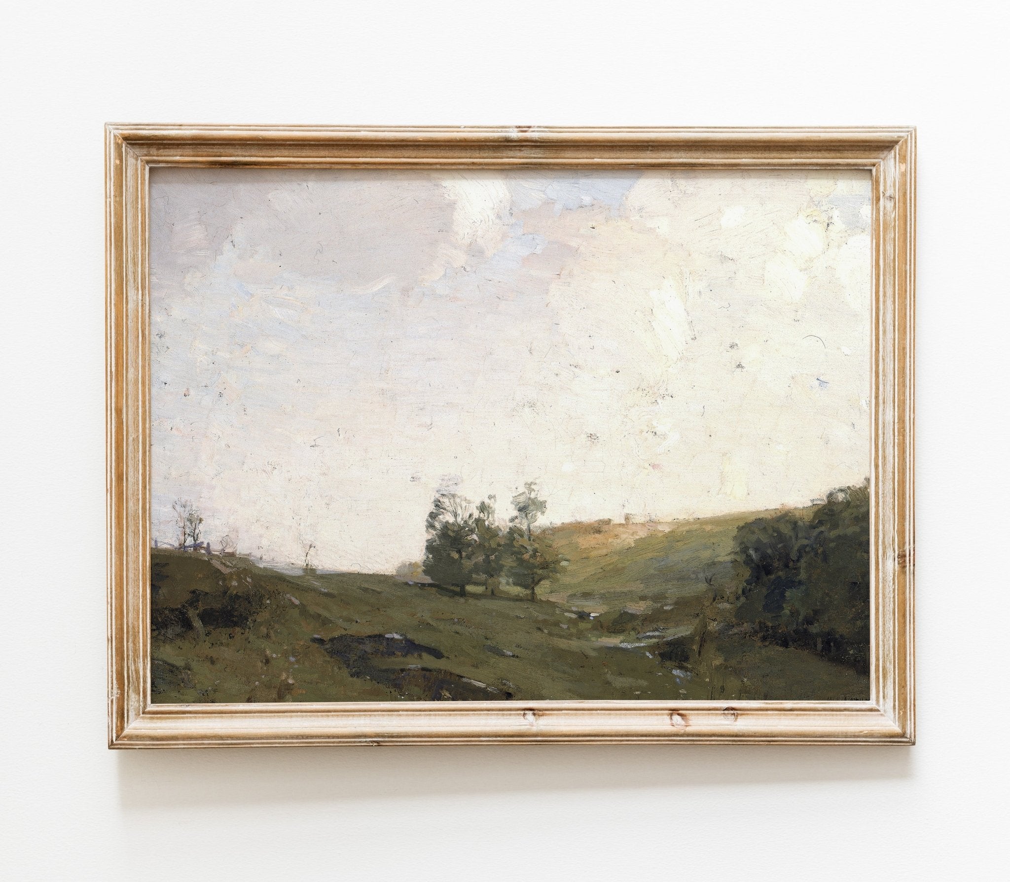 Vintage Country Landscape – Impression Vintage Fine Art sur Papier Coton | L0123 - Les Trouvailles de JustineHome DecorHyggely5"x7"