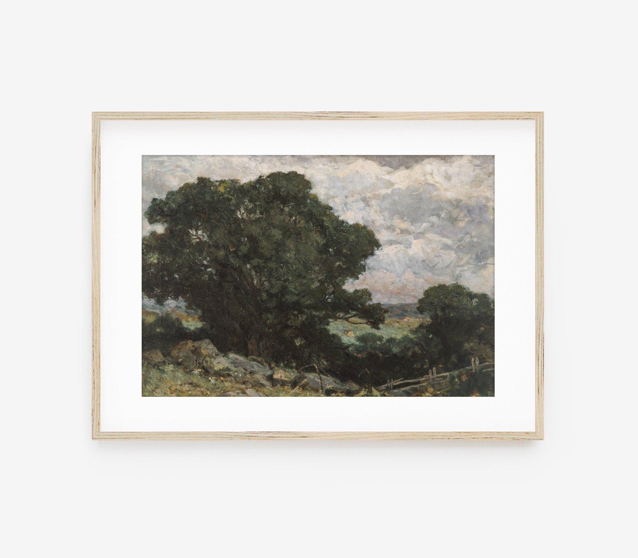 Vintage Moody Sunrise – Affiche Paysage Ancien en Coton | L0137 - Les Trouvailles de JustineHome DecorHyggely5"x7"