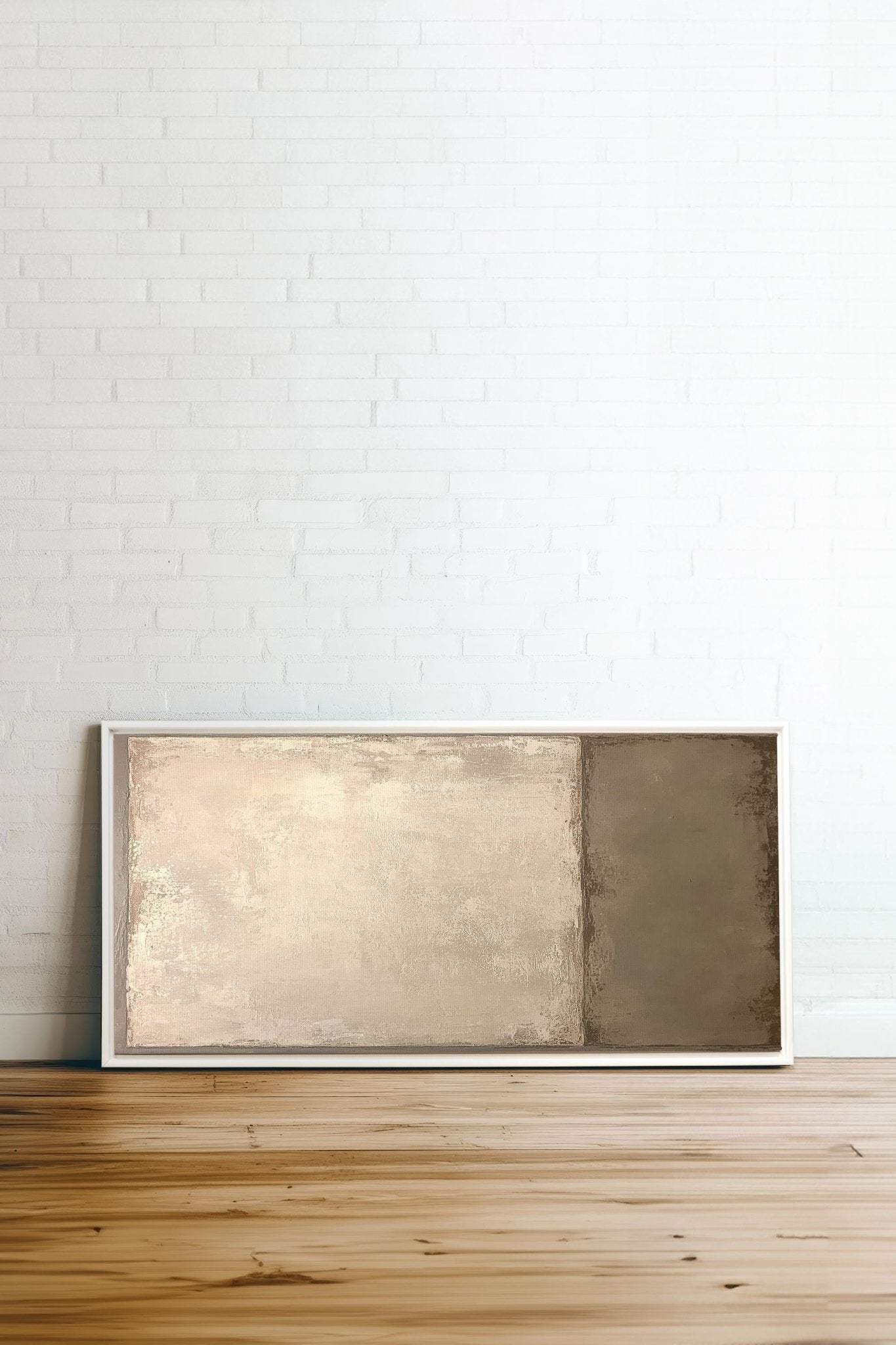VOILE DE TERRE, Oeuvre sur toile étirée - Les Trouvailles de JustinecanvasOleka Canvas32x16 (Lit Simple)Blanc