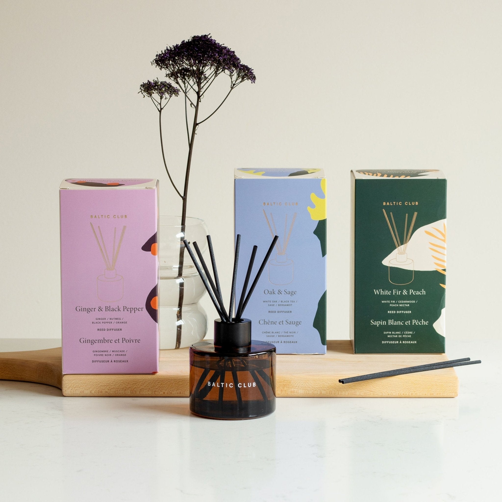Diffuseur à roseaux | Sapin blanc & pêche | 100 ml