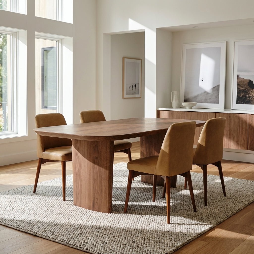 Ensemble de salle à manger Wilder | Fini noyer | Table et 4 ou 6 chaises Sienna