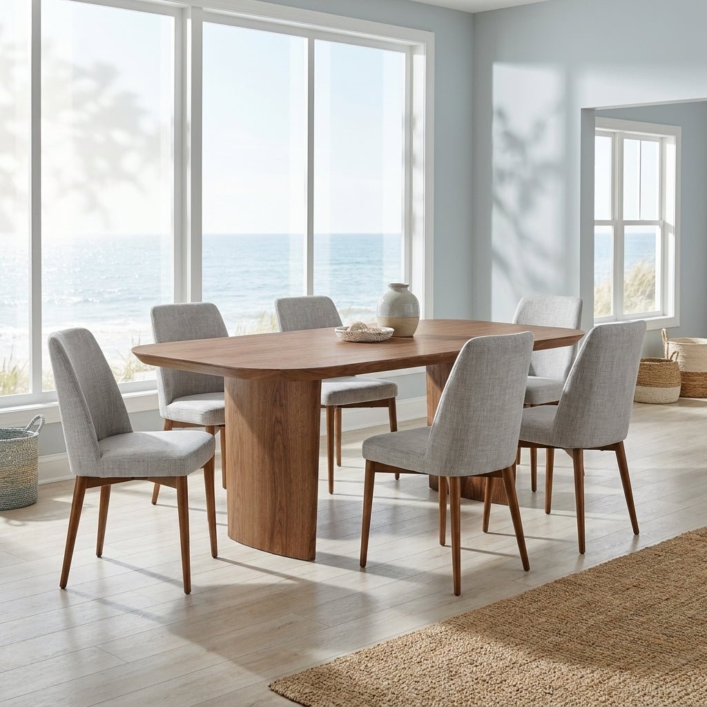 Ensemble de salle à manger Wilder | Fini noyer | Table et 4 ou 6 chaises Sienna
