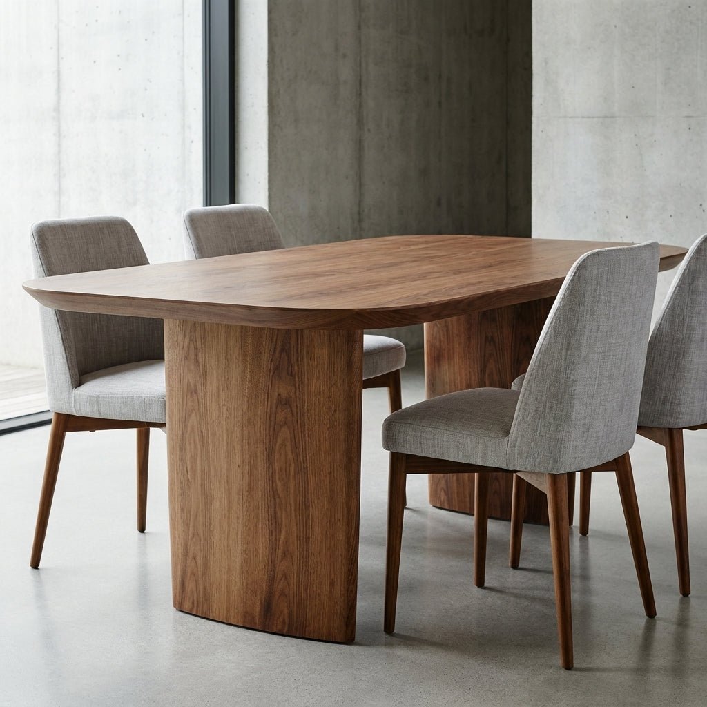 Ensemble de salle à manger Wilder | Fini noyer | Table et 4 ou 6 chaises Sienna