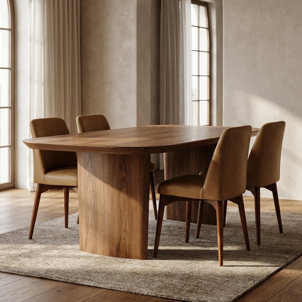 Ensemble de salle à manger Wilder | Fini noyer | Table et 4 ou 6 chaises Sienna