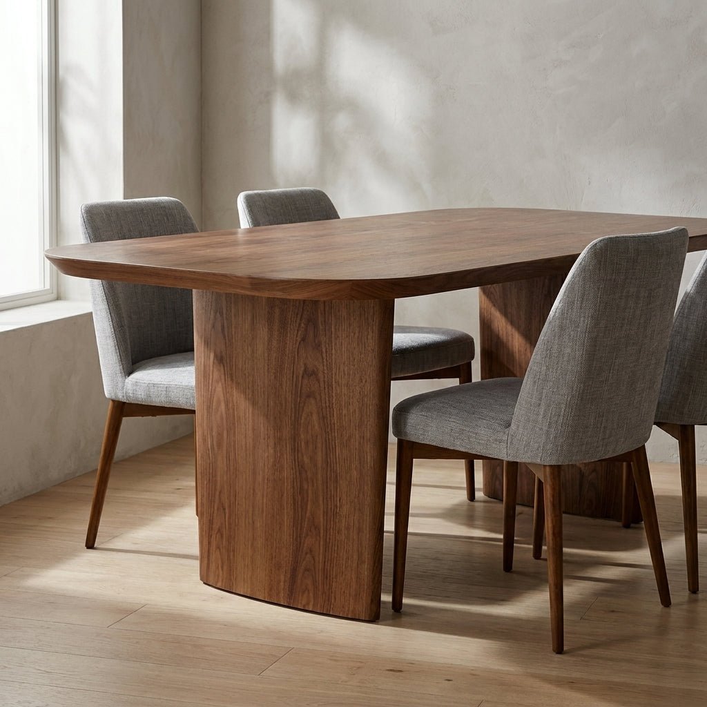 Ensemble de salle à manger Wilder | Fini noyer | Table et 4 ou 6 chaises Sienna