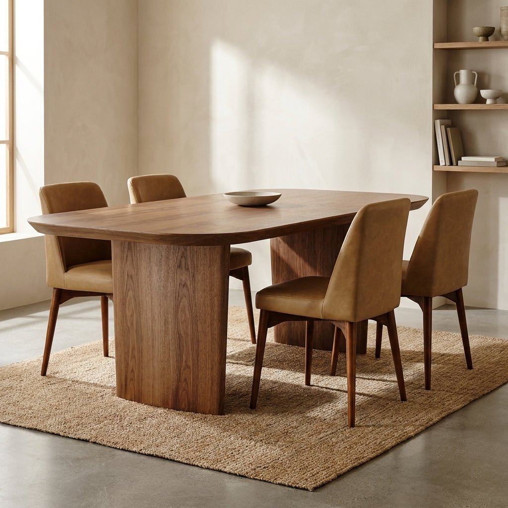 Ensemble de salle à manger Wilder | Fini noyer | Table et 4 ou 6 chaises Sienna